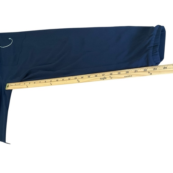 MICHAEL Michael Kors Blue Off-Shoulder Jumpsuit with Flutter Sleeves - Picture 9 of 11